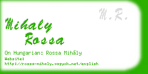 mihaly rossa business card